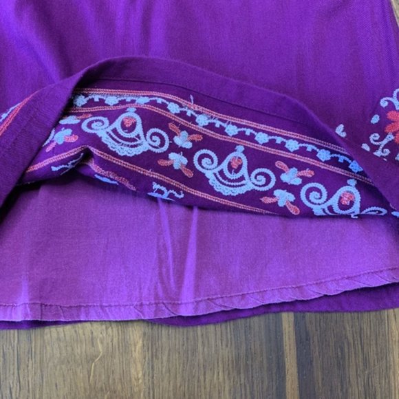 ORIGAMI Girl's Embroidered Shift Dress 2 2T Purple Mod Toddler Girl Stylish - Picture 5 of 8